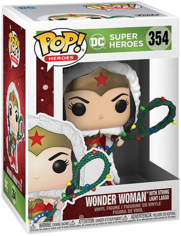 Figurine Funko Pop! N°354 - Heroes Holiday - Wonder Woman Avec Lasso Lumineux